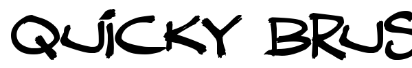 Quicky Brush font preview